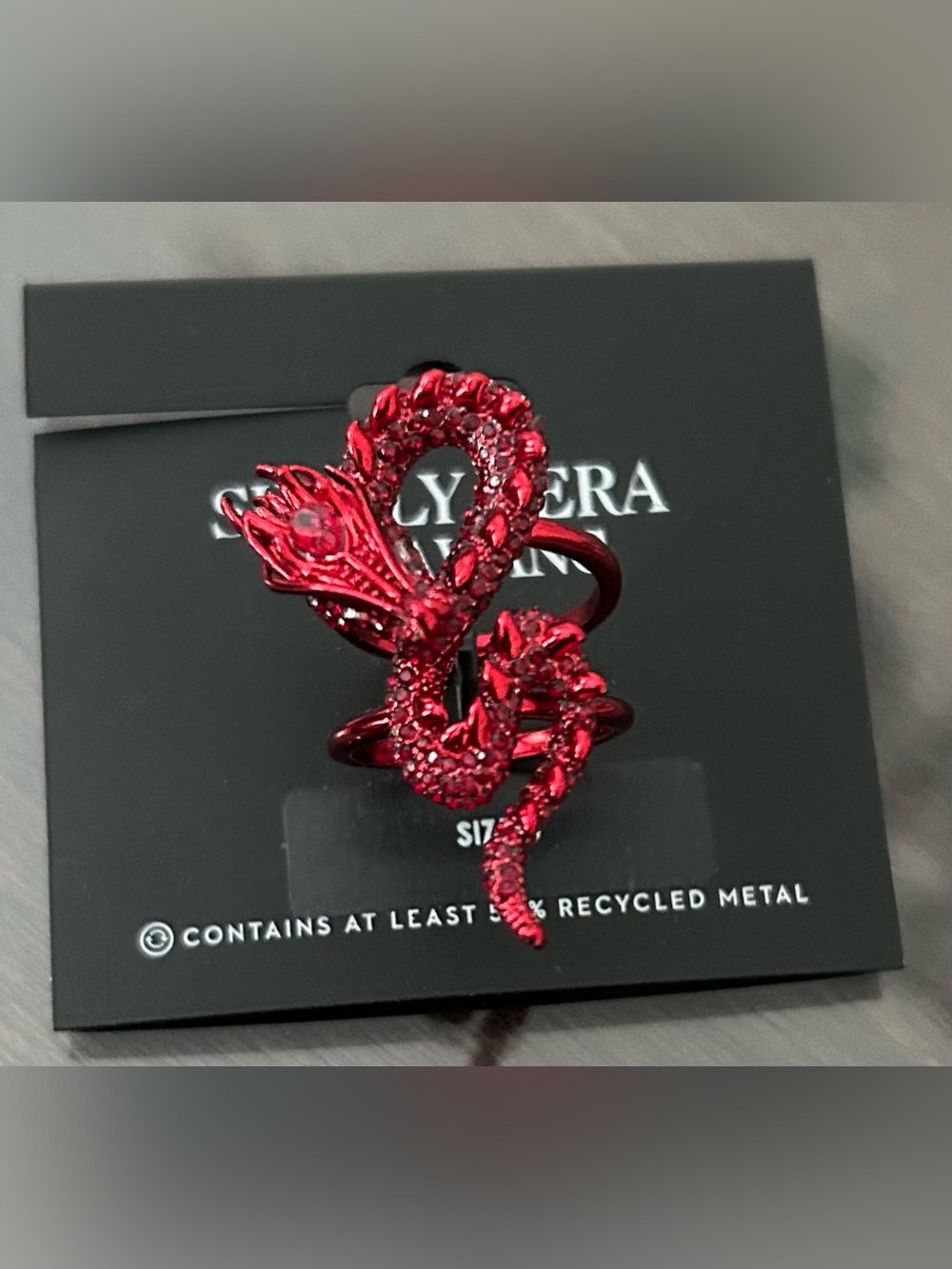 Simply Vera Vera Wang Red Dragon Wrap Ring